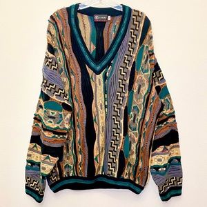 Vintage Oversized Sweater Woven Loose Coogi Style